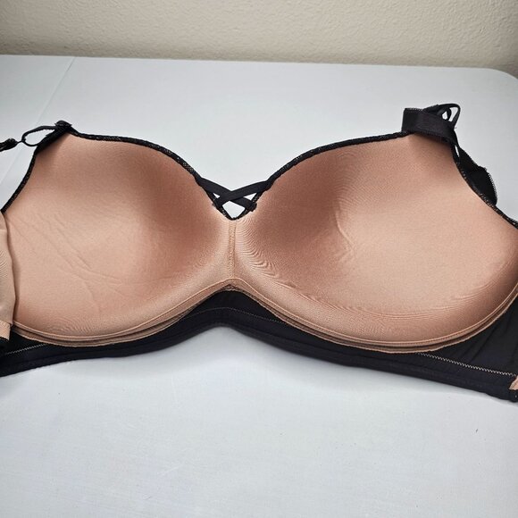 Torrid 40DDD Black Wire Free Push Up Bra 360 Back Smoothing Padded - Picture 5 of 6